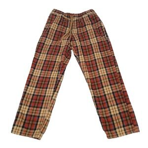 Vans Pants Mens Small Plaid Range Elastic Relaxed Fit Plaid‎ Drawstring Grandpa